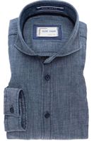 Blue Crane Slim Fit Denim shirt blauw, Effen