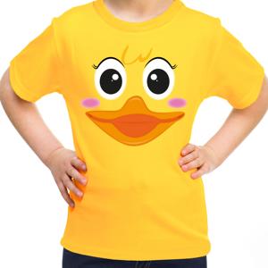 Verkleed T-shirt voor meisjes - badeendje Girly - geel - Carnaval - feestkleding