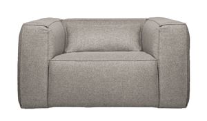 WOOOD Exclusive Fauteuil 'Bean' Met Kussen, kleur Lichtgrijs Gemeleerd