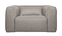 WOOOD Exclusive Fauteuil 'Bean' Met Kussen, kleur Lichtgrijs Gemeleerd