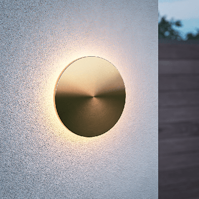 Casper M LED Wandlamp Goud - 2700K warm wit - 11 Watt - Rond - Muurlamp voor binnen en buiten Casper M LED Wandlamp Goud - 2700K warm wit - 11 Watt - Rond - Muurlamp voor binnen en buiten