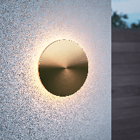 Casper M LED Wandlamp Goud - 2700K warm wit - 11 Watt - Rond - Muurlamp voor binnen en buiten