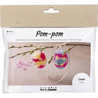 Creativ Company Mini hobbyset pompom, eieren, kleurrijk, 1 doos