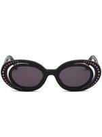 Marni Eyewear lunettes de soleil ovales Zion Canyon - Noir