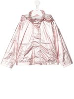 Moncler Enfant veste à effet métallisé - Rose
