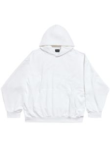 Balenciaga hoodie en coton à logo imprimé - Blanc