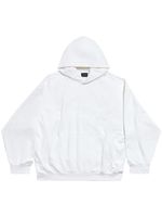 Balenciaga hoodie en coton à logo imprimé - Blanc