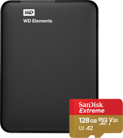 WD Elements Portable 1TB + SanDisk MicroSDXC Extreme 128GB - thumbnail