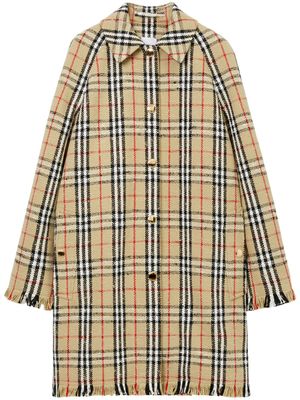 Burberry imperméable boutonné à carreaux - Tons neutres