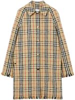 Burberry imperméable boutonné à carreaux - Tons neutres