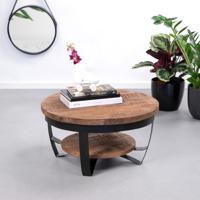 Brix Ronde Salontafel Mark Mango / Staal - zwart - thumbnail