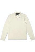 Pierre Cardin Modern Fit Poloshirt lange mouw wit, Effen - thumbnail