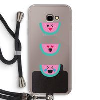 Smiley watermeloen: Samsung Galaxy J4 Plus Transparant Hoesje met koord Smiley watermeloen: Samsung Galaxy J4 Plus Transparant Hoesje met koord