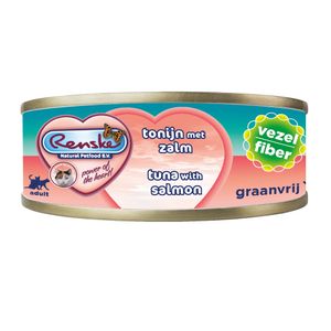 Renske Kat Vers Paté - Adult - Verse Zalm met Tonijn - 24 x 70 gram