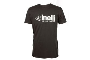 Cinelli We Bike Harder T-Shirt - Zwart