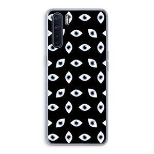 Eyes pattern: Oppo A91 Transparant Hoesje
