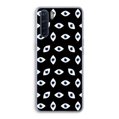 Eyes pattern: Oppo A91 Transparant Hoesje