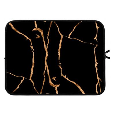 Gouden marmer: Laptop sleeve 15 inch
