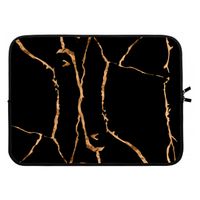 Gouden marmer: Laptop sleeve 15 inch