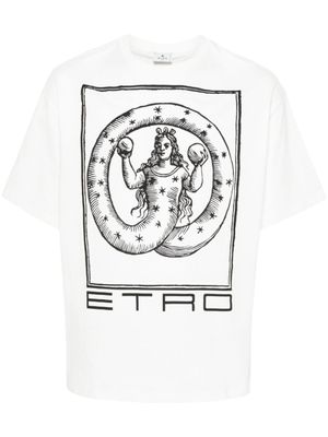 ETRO t-shirt en coton à imprimé graphique - Blanc