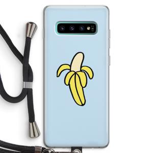 Banana: Samsung Galaxy S10 Plus Transparant Hoesje met koord