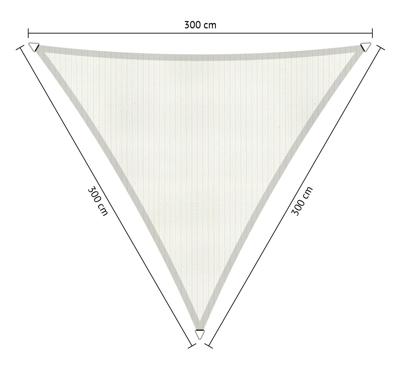 Driehoek 3,00x3,00x3,00 m Arctic White - Shadow comfort
