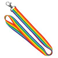 Keycord in Regenboog vlag kleuren - sleutelhanger - polyester