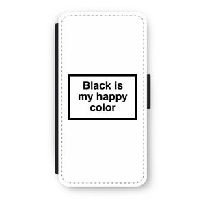 Black is my happy color: iPhone 7 Plus Flip Hoesje