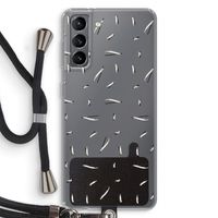 Hipster stripes: Samsung Galaxy S21 Transparant Hoesje met koord