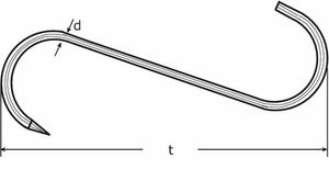 VLEESHAAK 6X160MM 80000029606