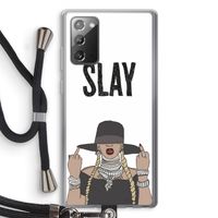 Slay All Day: Samsung Galaxy Note 20 / Note 20 5G Transparant Hoesje met koord