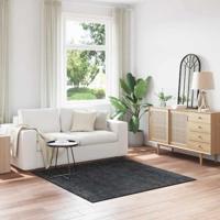 Antislip Shaggy Tapijt Donkergrijs 160 x 160 cm PP