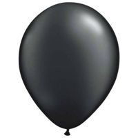 Zwarte metallic ballonnen 30cm 10 stuks - thumbnail