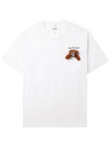 Doublet t-shirt à motif d'ourson - Blanc