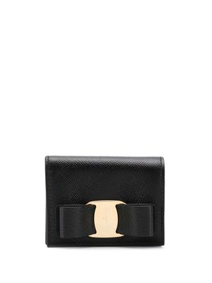 Ferragamo porte-cartes à nœud Vara - Noir