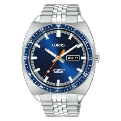 Lorus RL441BX9 Horloge Automaat staal zilverkleurig-blauw 43 mm