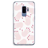 Hands pink: Samsung Galaxy S9 Plus Transparant Hoesje