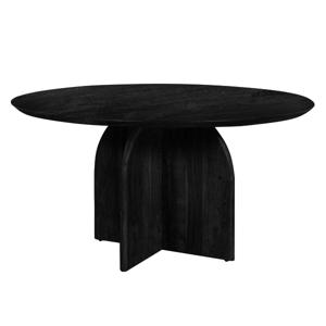 Eettafel Danae Zwart Mangohout Rond Ø130cm - Giga Meubel