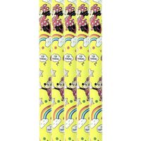 Minnie Mouse inpakpapier - cadeaupapier - voor kinderen HO692 - Geel - 70 cm x 2 meter - 5 rollen - thumbnail
