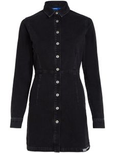 Karl Lagerfeld Jeans robe courte en jean à patch logo - Noir