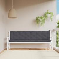 VidaXL Tuinbankkussens 2 st 200x50x7 cm oxford stof antracietkleurig