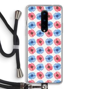 Klaproosjes: OnePlus 8 Transparant Hoesje met koord