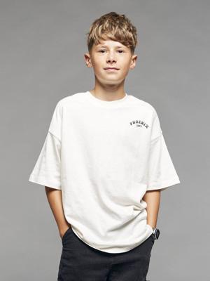 Oversized T-shirt Phoenix JONEN gemêleerd wit
