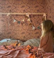 Behang Wild Flowers Rol Pink