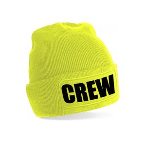 Crew muts/beanie onesize unisex - geel