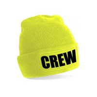 Crew muts/beanie onesize unisex - geel