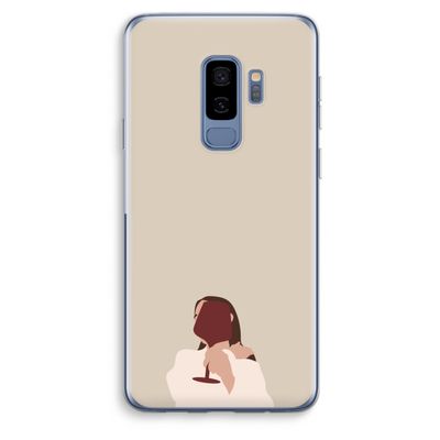 I drink wine: Samsung Galaxy S9 Plus Transparant Hoesje
