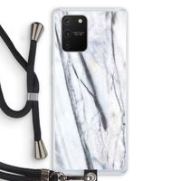 Gestreepte marmer: Samsung Galaxy S10 Lite Transparant Hoesje met koord