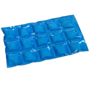 Herbruikbare flexibele koelelementen - icepack/ijsklontjes - 15 x 24 cm - blauw   -