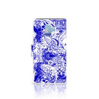 Telefoonhoesje met Naam Samsung Galaxy A6 2018 Angel Skull Blauw - thumbnail